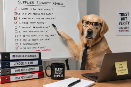 Amusing Photorealistic supplier security review with audit checklist and compliance questions