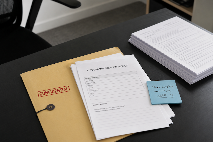 Documents being used to collect data